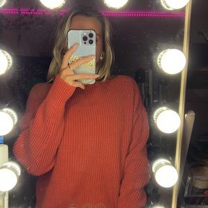 burnt orange sweater